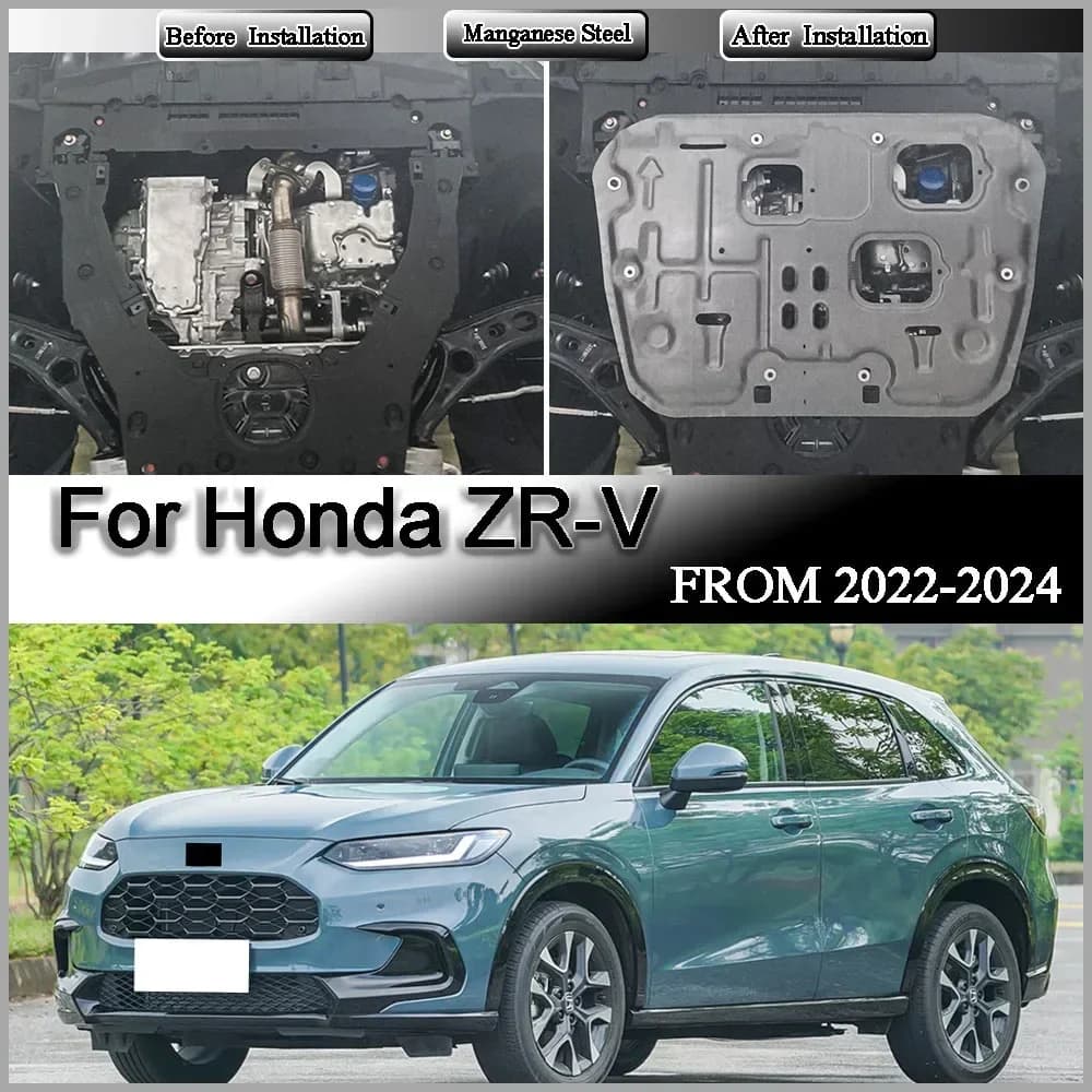 For Honda ZR-V 2022-2024 1.5T 2.0L Engine Guards Aluminum-magnesium alloy Manganese Steel Alloy Engine Protection Device