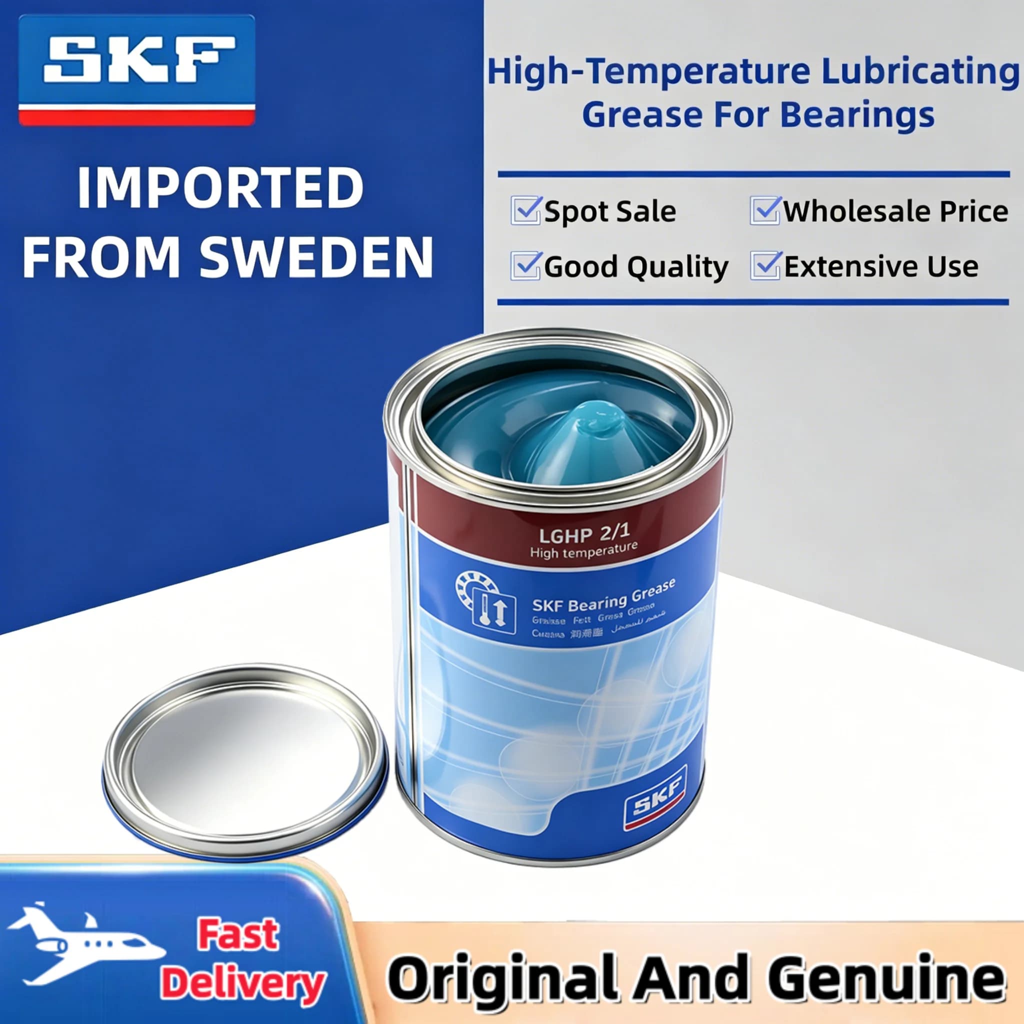 SKF High-Speed Bearing Grease - Lubricating Resistant to Low & High Temperatures LGMT3H LGLT2 LGHP2 Multiple Options Available
