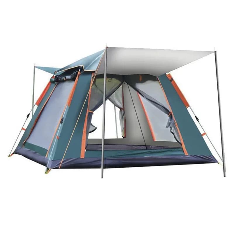 The new fully automatic camping tent portable floor-toceiling screen window is heightened to increase ventilation on all sides