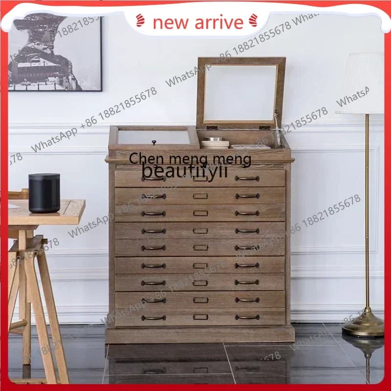 SS new styleAmerican European country oak, furniture porch storage, log retro multi-functional storage cabinetss 7486 ss 7486