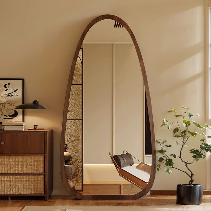 Full-body special-shaped wall-mounted floor-to-ceiling mirror, bedroom full-length mirror, clothing store fitting mirror