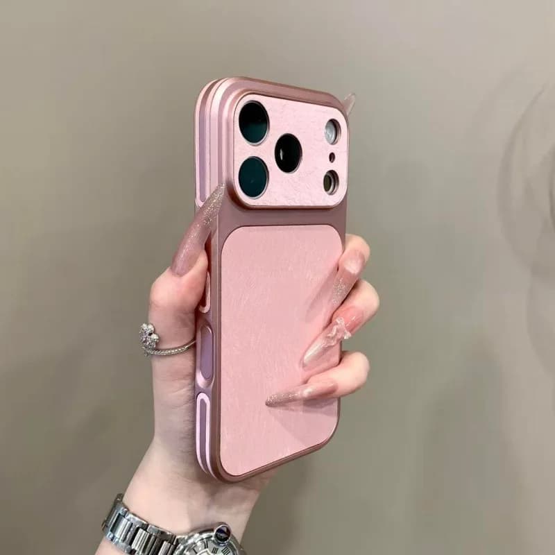 Niche feather yarn all-inclusive leather pattern, suitable for iPhone17pro mobile phone case 16promax personality 15 anti-drop