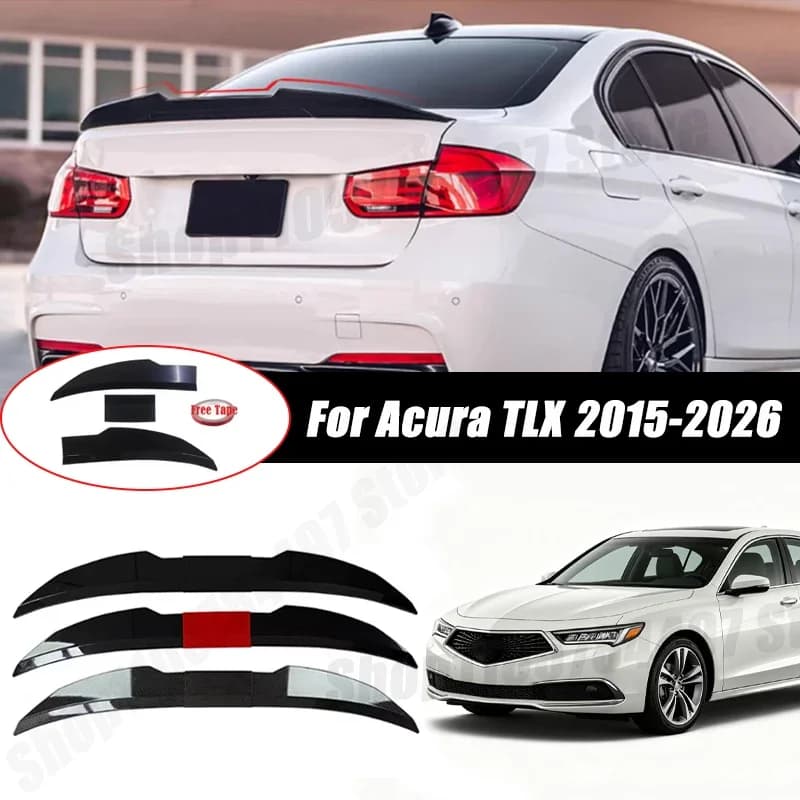 3pcs Sedan Rear Trunk Spoiler For Acura TLX 2015-2026 Adjustable DIY Modified Trunk Spoiler Automotive Accessories
