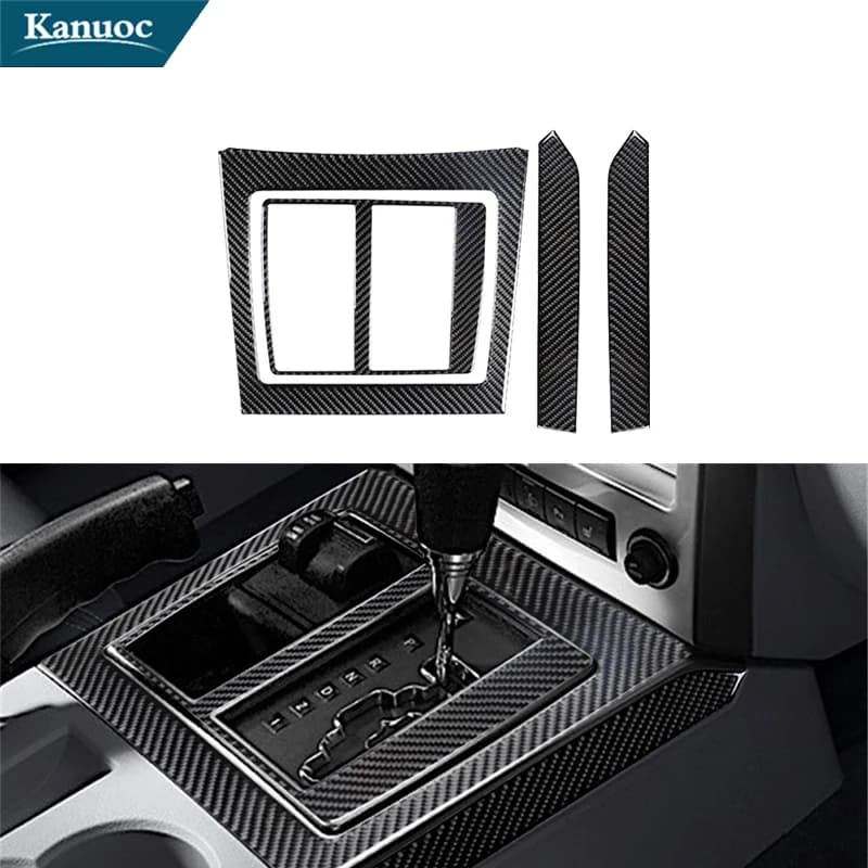 For Jeep Liberty 2008 2009 2010 2011 2012 Carbon Fiber Center Gear Panel Stickers Car Interior Decorative Accessories