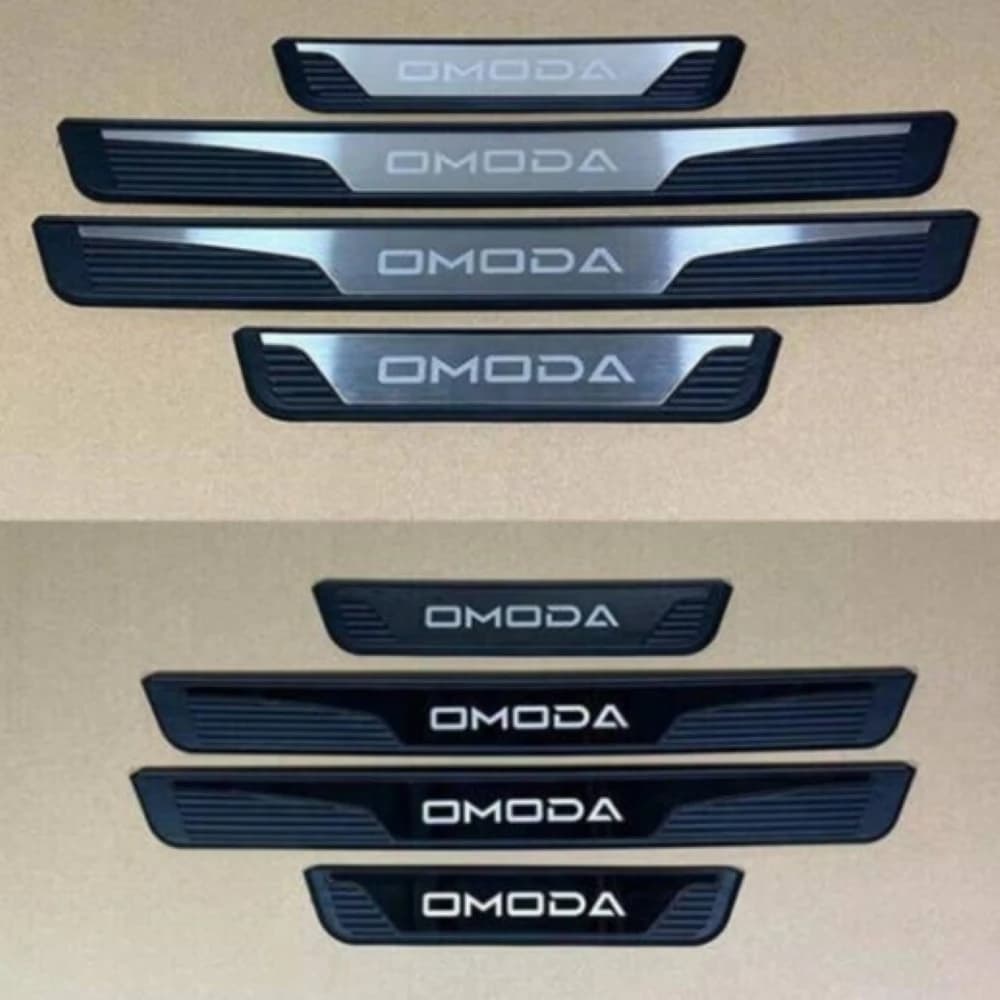 For Omoda 5 Omoda C5 E5 SHS 2027 2026 2025 2024-2022 Door Sill Plate Stainless Steel Car Side Step 3d Sticker Interior Auto Part
