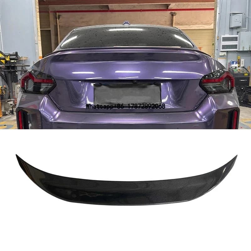 100% Dry Carbon Fiber Rear Trunk Wing for M2 G87 CT Style Tail Wing Rear Spoiler Lip Wings