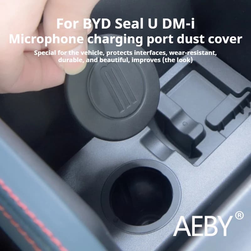 AEBY For BYD Seal U DM-i 2020-2022 Dust-Proof Charging Port Cover, Microphone Aux Plug Protector Anti-Scratch Car Accessories