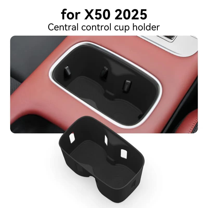 For 25 models of Baoteng X50 central control water cup cover, silicone protective anti slip pad, automotive accessories special