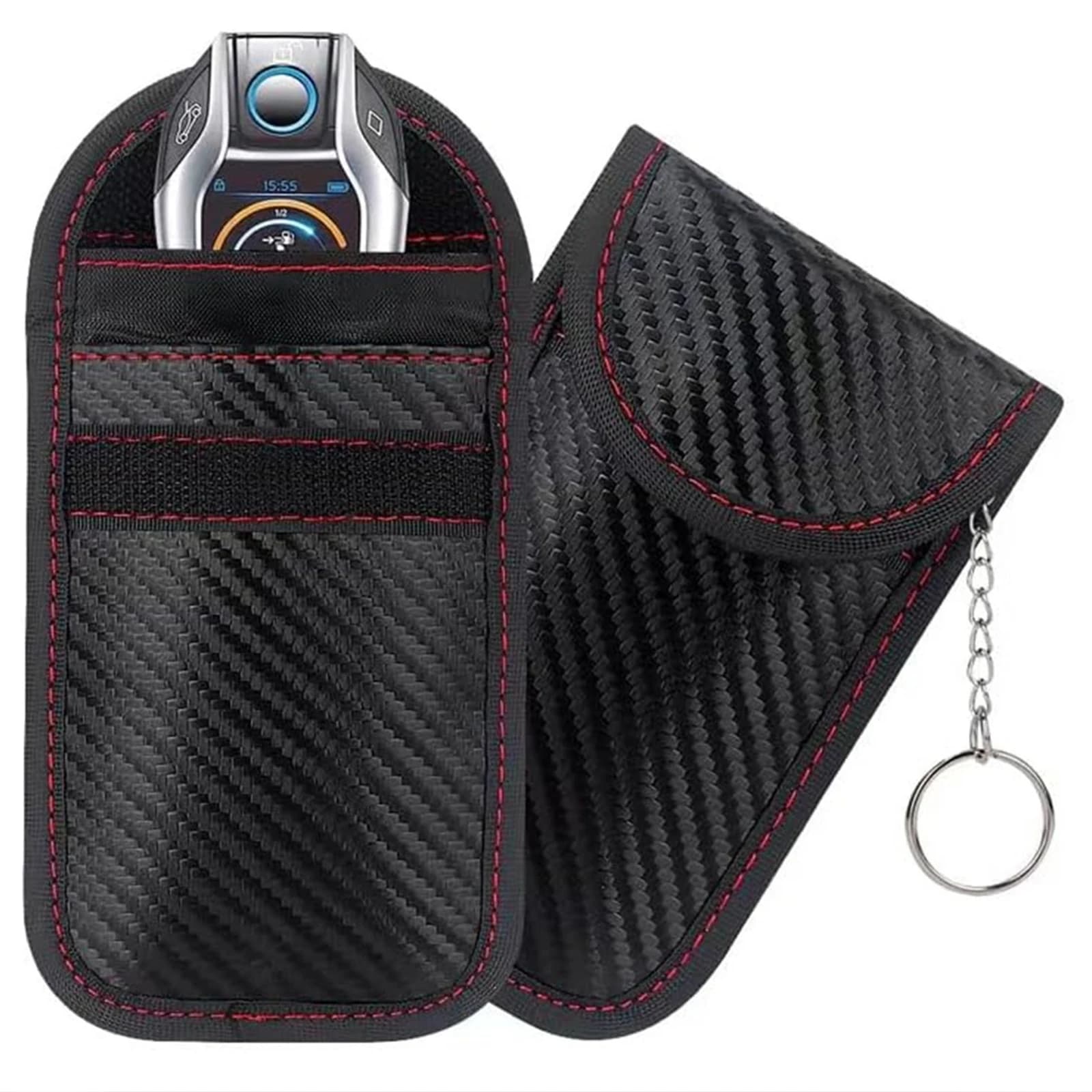 Faraday Card Car Keys Case FOB Signal Blocker Bag RFID Shielding Key Credit Card Bags Organizer for Privacy Protection