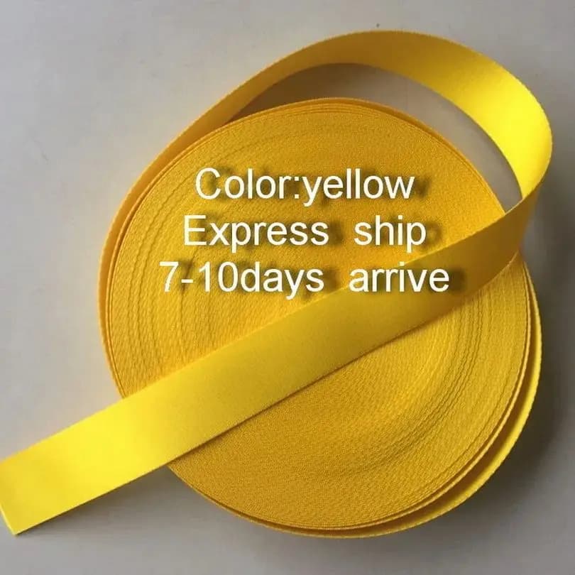 30 Meters Roll Seat Belt Webbing Safety Strap Yellow Color 4.8cm Wide