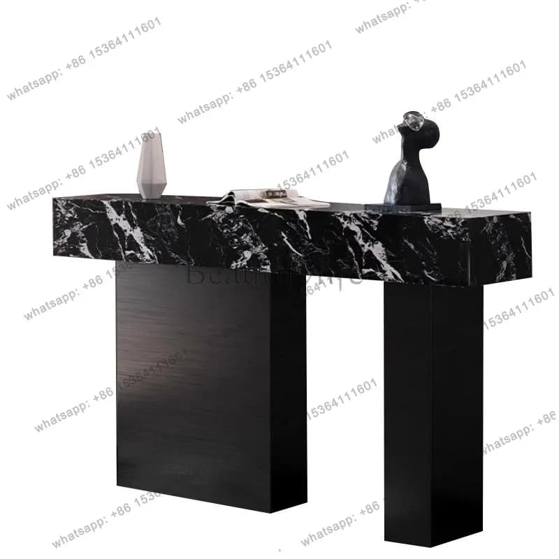 Modern minimalist high-end entrance table against the wall strip case strip Italian light luxury household