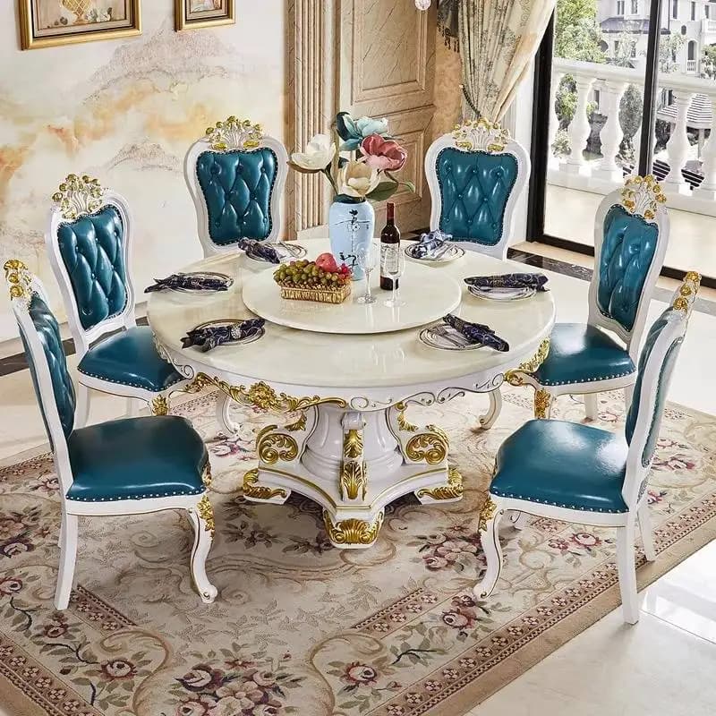 Round Decorations Restaurant Tables Legs Modern Nordic Dinette Dining Table Kitchen Lounges Esstisch Rund Living Room Furniture