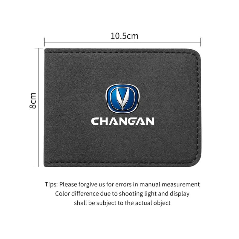 2026 Suede Car Driver License Wallet Holder Driving ID Card Purse Document Bag For Changan UNI‑K CS35 CX70 CS85 CS55 CS75 CS15 F