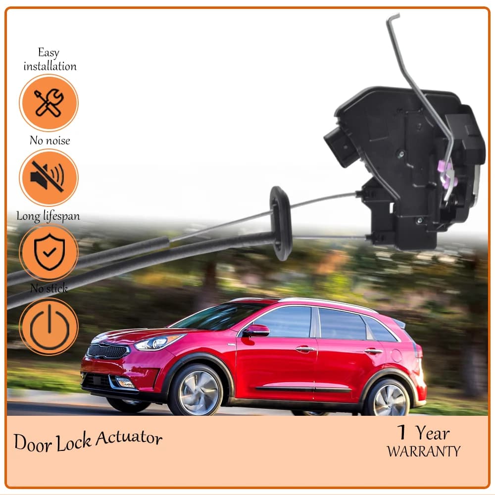 Rear Left Side Door Lock Actuator Replacement Kit, matches 2017-2020 Kia Niro long-service oe 81410-G5000,81410G5000