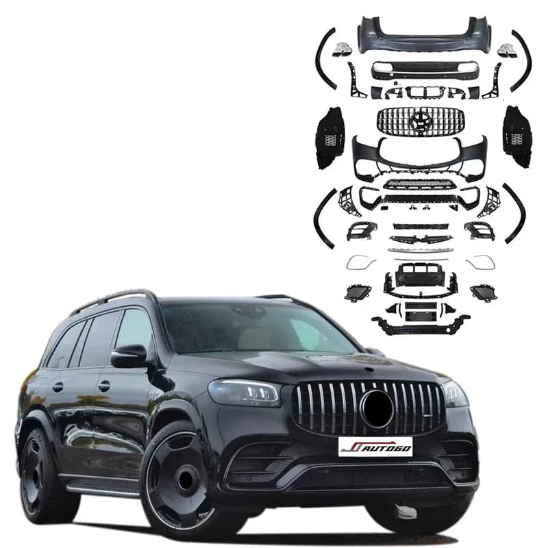 Auto Modification Conversion Body Kit For  GLS X167 20-22 Update To GLS63  Style Front+Rear Bumper Grille Wheel Brow