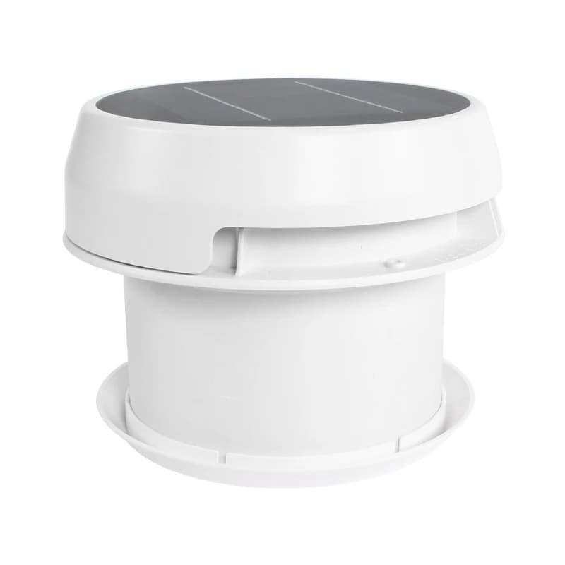 RV Car Accessories DC12V 2W White Solar Exhaust Vent Solar Fan Solar Vent for RV