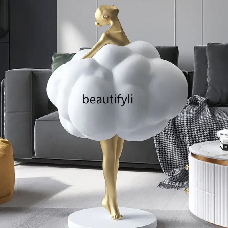 Girls' Living Room Decoration Large Floor TV Cabinet next to Home Ornament Soft Decoration Gift