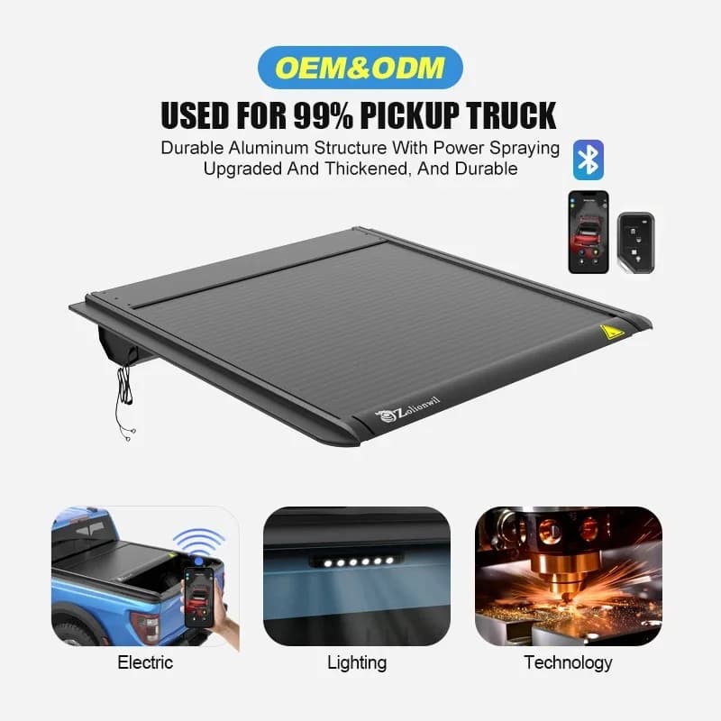 Rustproof Pickup Truck Roller Lid Shutter Tonneau Cover T60 Waterproof