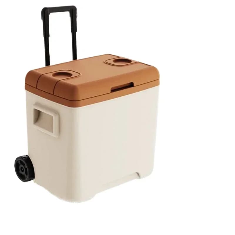 Trolley incubator, refrigerator, portable household car outdoor ice cube refrigerator, commercial stall takeaway fishing box