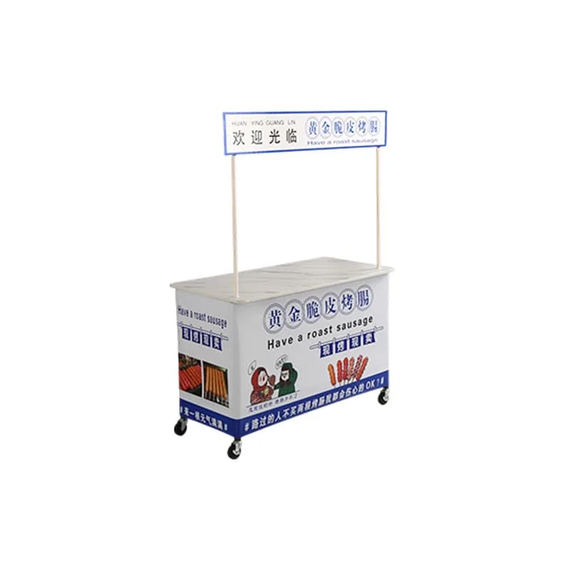 LMM night market portable foldable trolley sausage ice powder stall snack cart