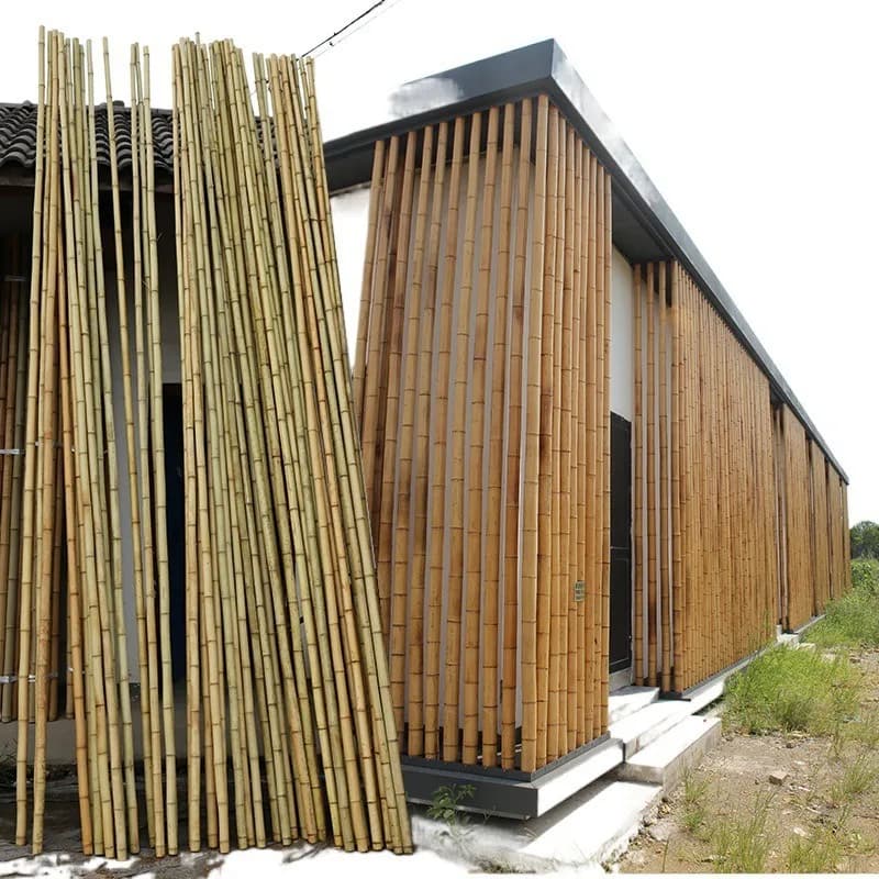 Natural decoration blocks indoor bamboo vegetable rack decoration construction project flagpole