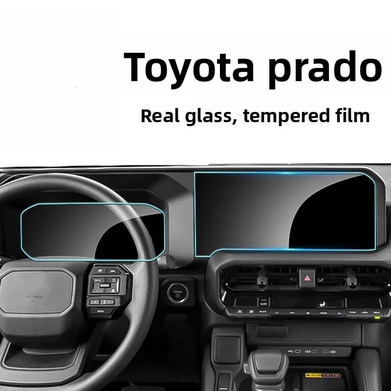 RHD Car Screen Protector for Toyota Prado Navigation  LCD Tempered Glass HD Anti-Fingerprint Anti-Explosion Protective Film