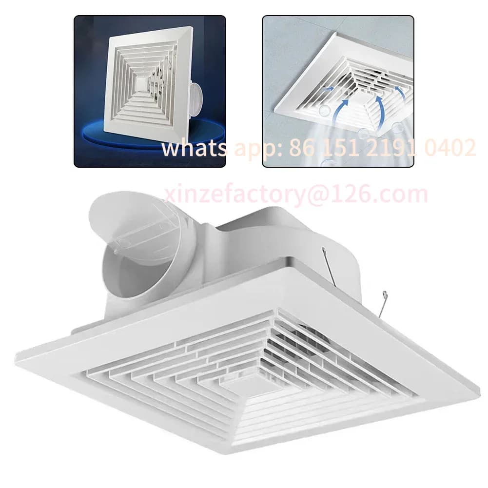 Customizable Ceiling Exhaust Fan for Kitchen Bathroom Powerful Airflow Strong Suction Silent Ventilation Fan with Energy Saving