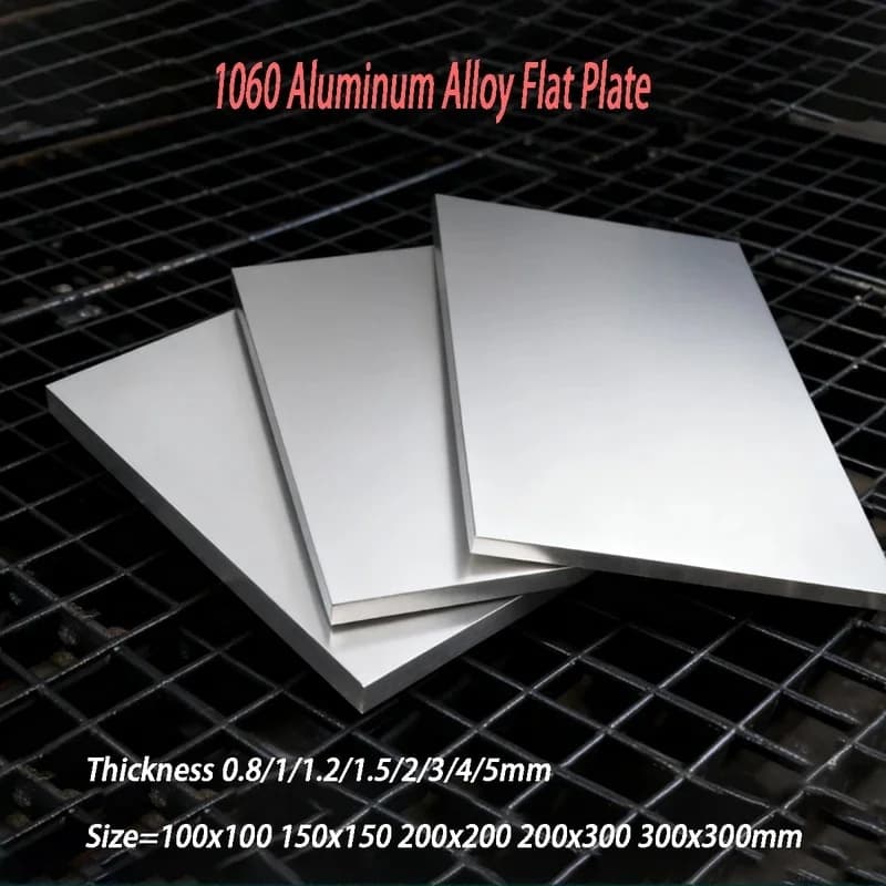 1060 Aluminum Sheet 0.8-5mm Thick 100x100 150x150 200x200 200x300 300x300mm Flat Plate