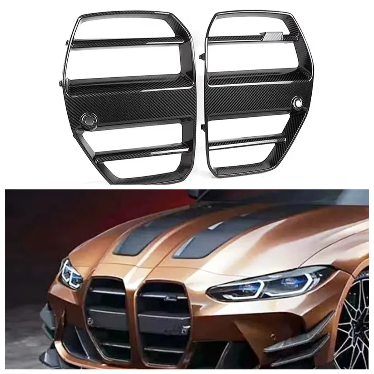 Dry Carbon Grille for Bmw G80 G82 M3 M4 2021+ Front Grilles