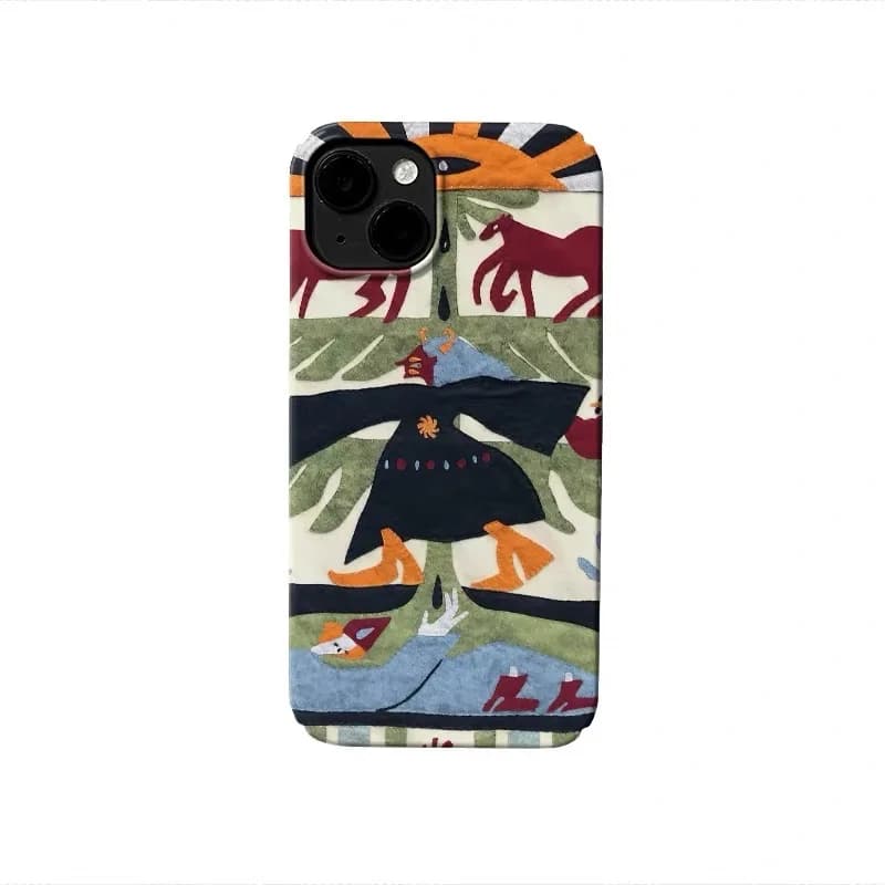 Cartoon Graffiti Sacrifice Phone Case for IPhone 16E 15 14 13 Pro Max 12 Mini 11 Pro 16 Plus Protection Ultra Thin Hard PC Cover
