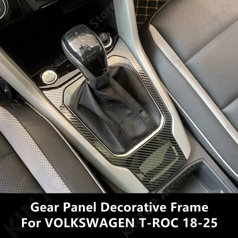 For VOLKSWAGEN T-ROC 18-25 Gear Panel Decorative Frame,Car Interior Decoration Modification Protection Accessories Refit