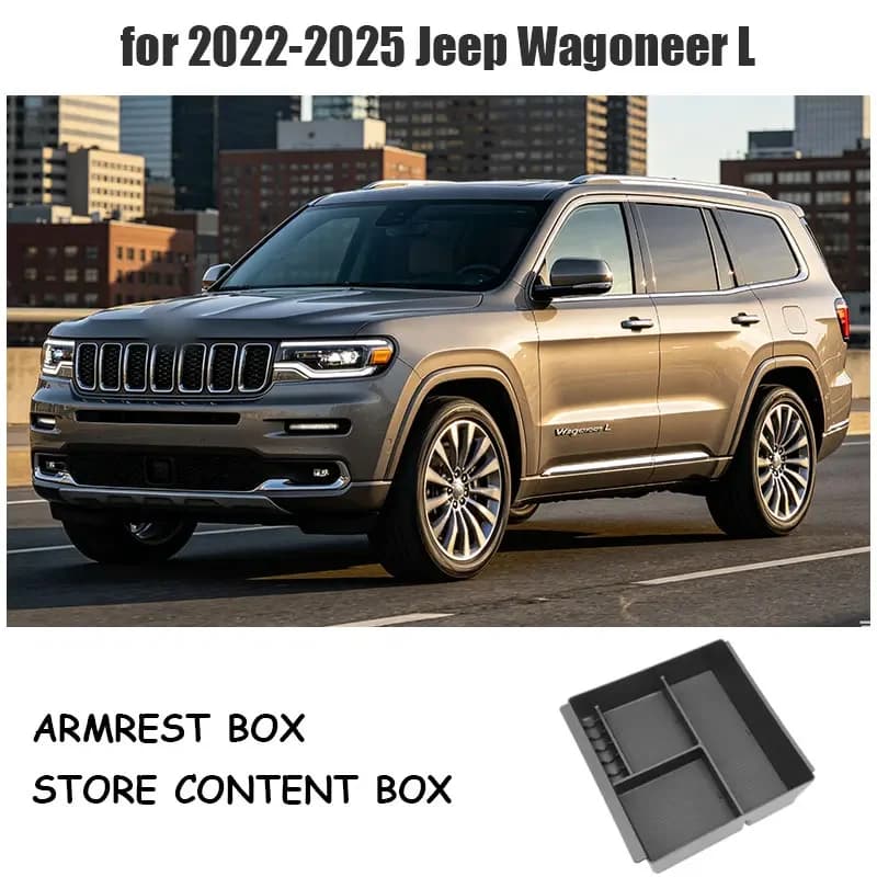 for 2022-2025 Jeep Wagoneer L armrest storage box car storage box interior storage box