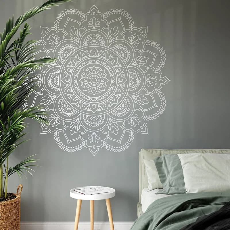 Large Size Mandala Decals Vinyl Home Decor for Living Room or Bedroom Wall Sticker Vinyl Indian Boho Style Murals Wallpaper A871