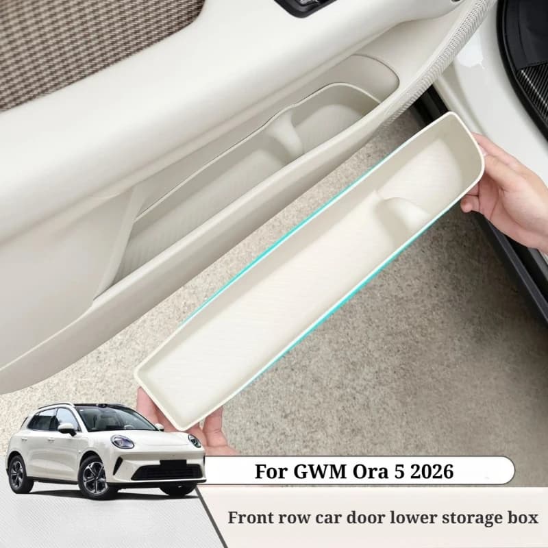 For Ora 5 2026 Car Door Slot Storage Box Pad Tpe Waterproof Storage Pad Cup Holder Interior Accessories