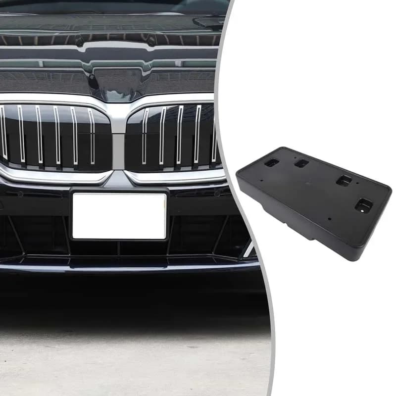 1Pcs ABS Black For BMW 5 Series G60 2024+ Car styling Front License Plate Car Car Exterior Modification Accessories(US Version)