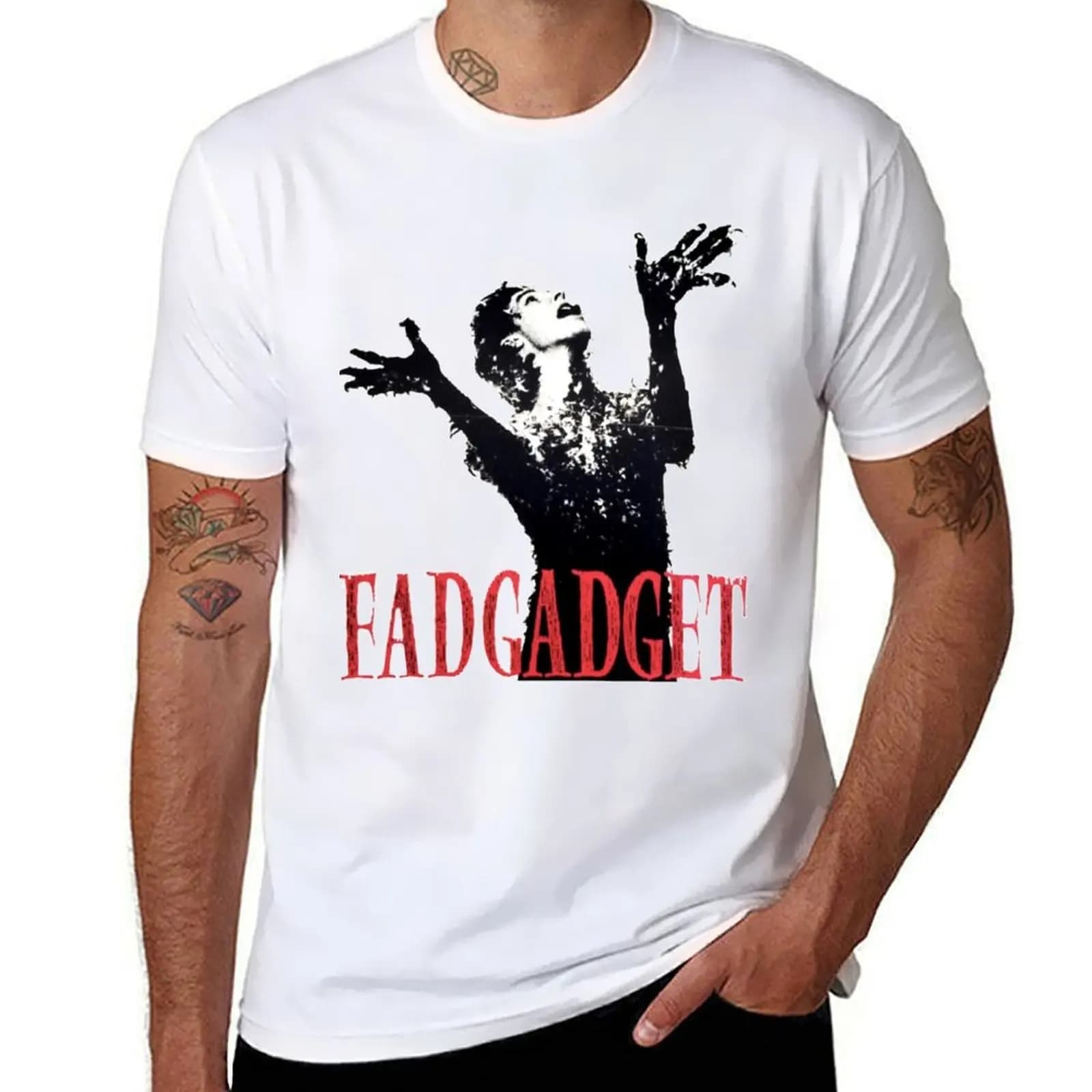 Fad Gadget T-Shirt cotton t shirts man 100% man t shirt heavy cotton T-Shirt