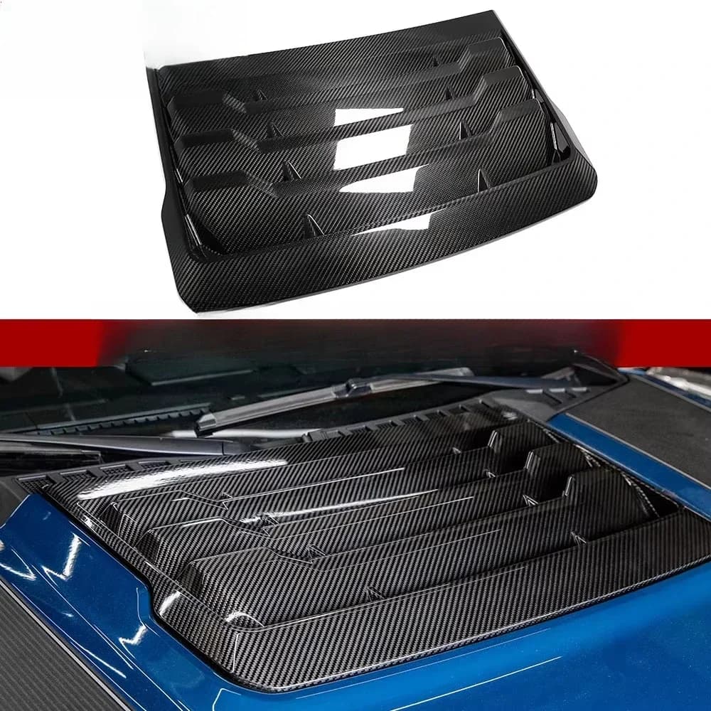 Carbon Fiber Car Front Engine Cover Air Flow Intake Scoop Hood Bonnet Vent for  F150 F-150 Raptor 2015-2020 Car Accessories