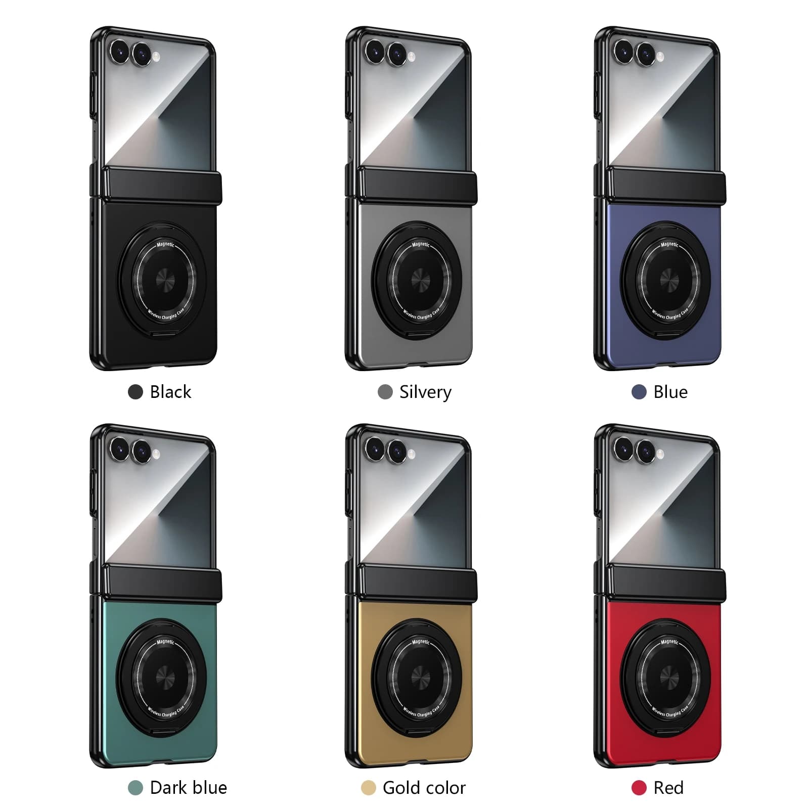 360º Rostatable Stand Car-mounted Phone Case for Samsung Z Flip 7 6 5 4 3 Hinge Protection Galss Front Film Shockproof Cover