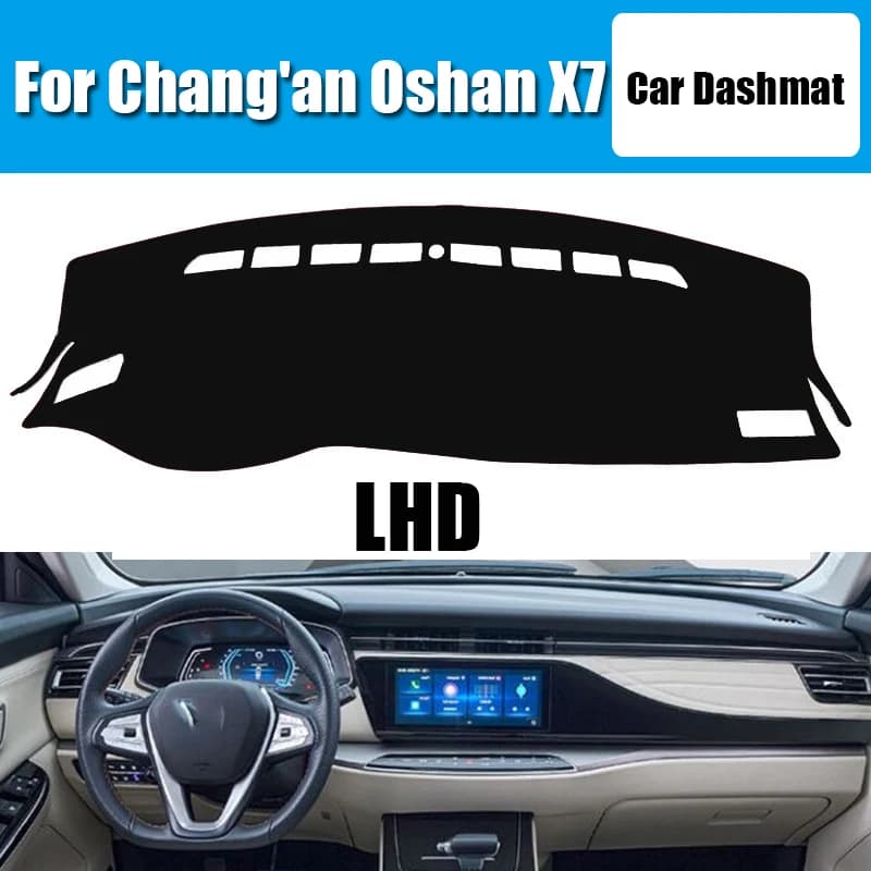 Car Dashboard Cover Dash Mat For Chang'an Oshan X7 Non-slip Sun Shade DashMat LHD Car-styling Suede Leather Anti Cracking