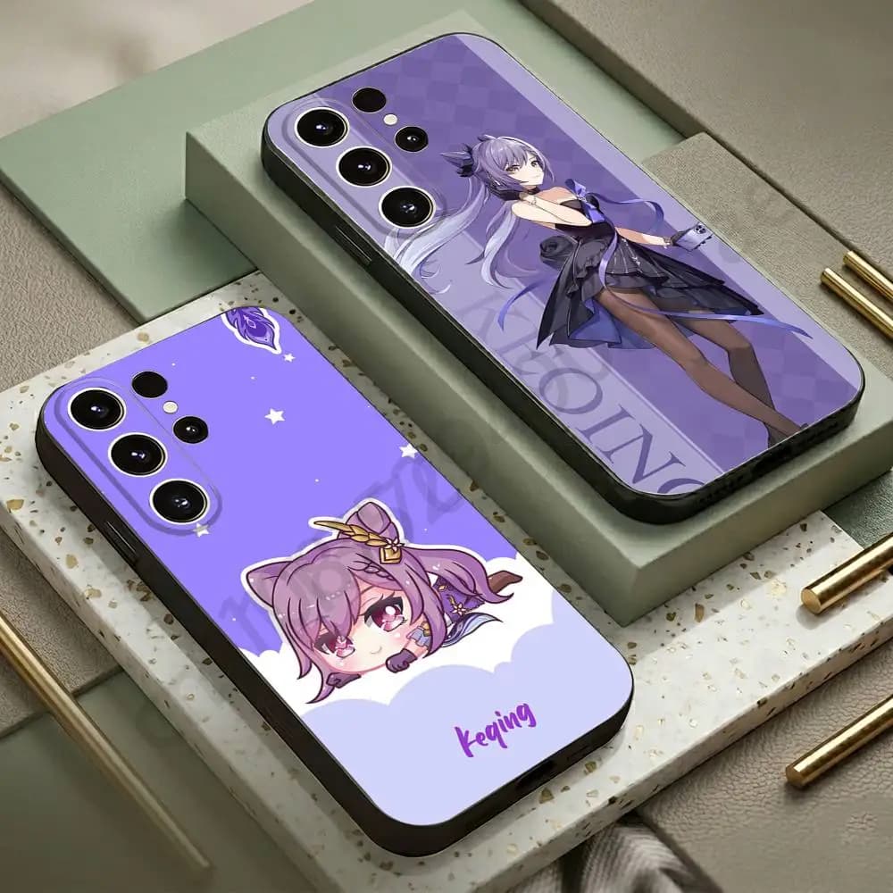 Genshin Impact K-Keqing Phone Case For Samsung S20,21,22,23,24,25,26 plus,ultra Silicone Cover