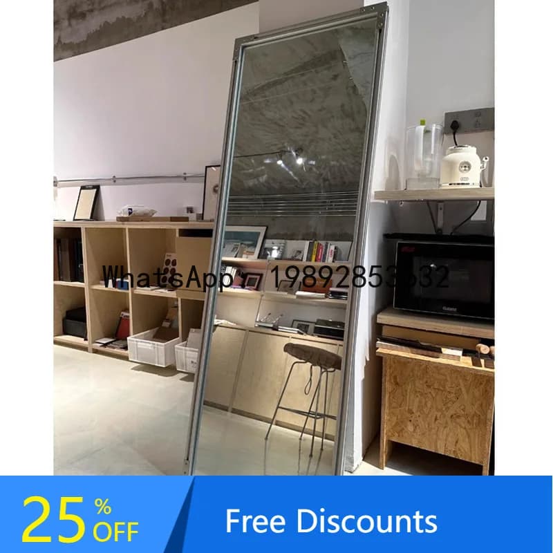 YFY Full-Length  Aluminum Frame Floor  Wall-Mounted High-End Metal Dressing  Creative Bedroom Makeup