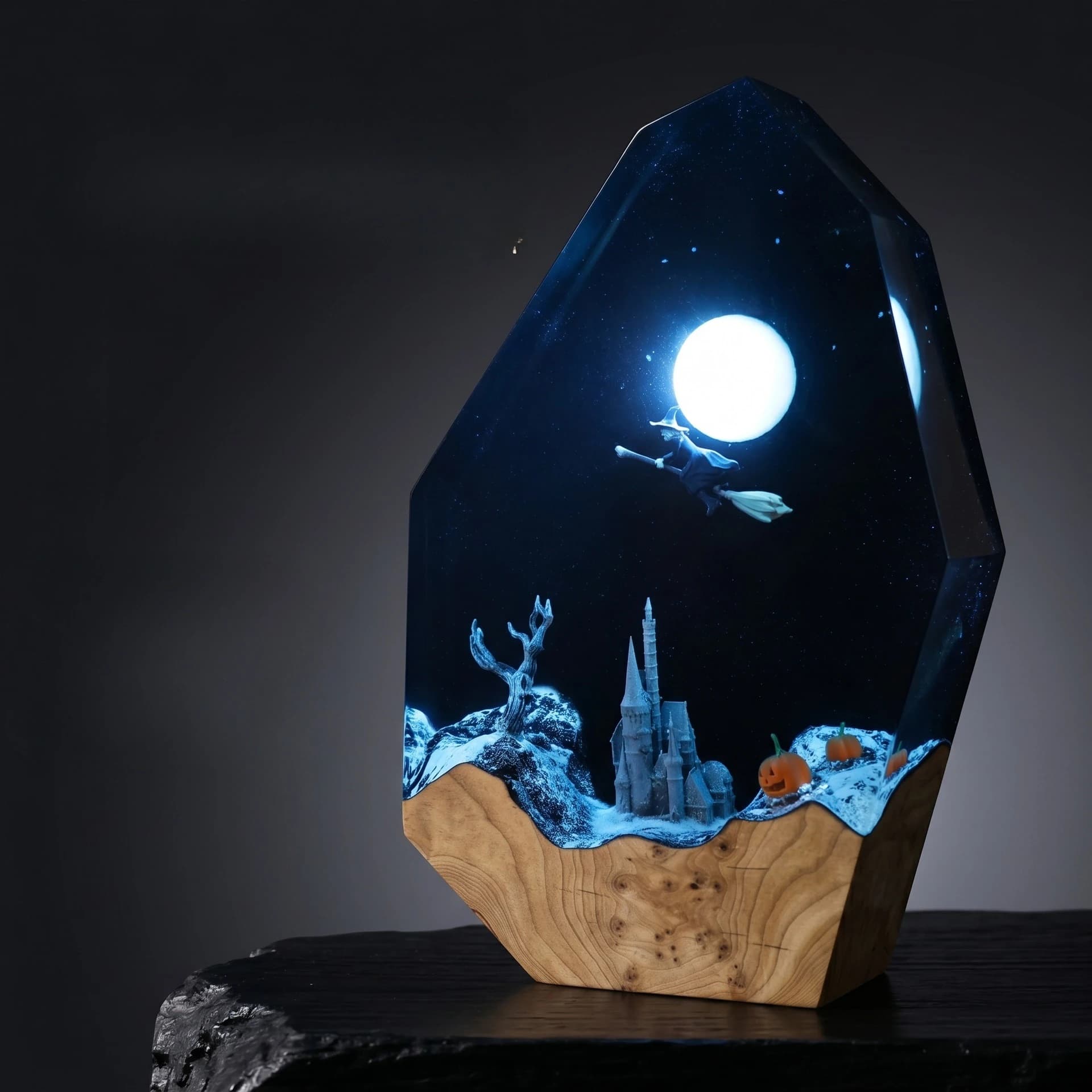 NEW Halloween Witch Christmas Season Epoxy Resin Artwork Sculpture Ornament Home Decoration Gift