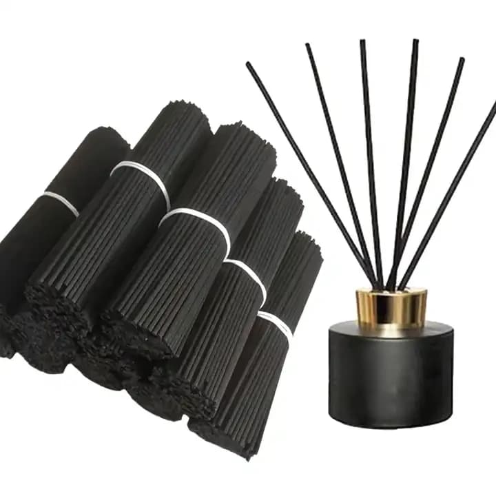 1000PCS L50/40/30CM X 5/4/3MMBlack Volatile Synthetic Fiber Sticks Aroma Fragrance Reed Diffuser Rattan Stick for Home Fragrance