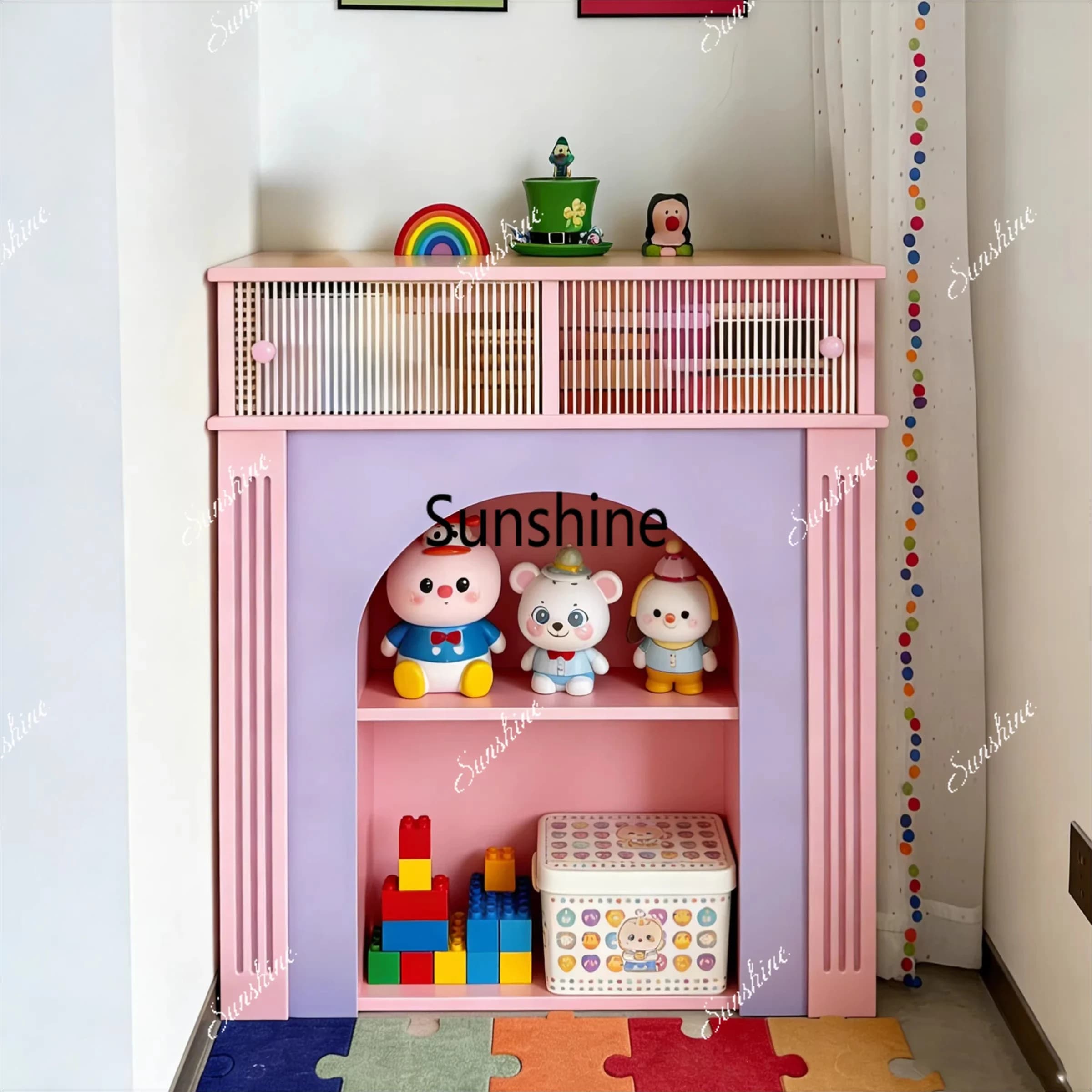 Living room household cream wind color porch cabinet small apartment modern simple bookcaseTJ