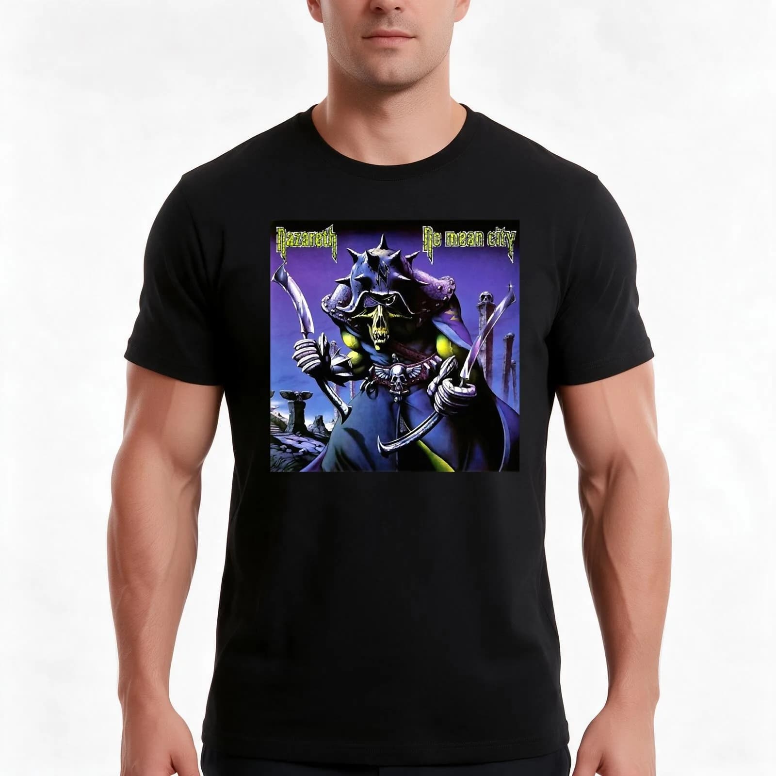 Nazareth - No Mean City T-Shirt, Summer Casual Cotton Tee, Oversized Streetwear Tops, Vintage Graphic Print, Unisex Men Women