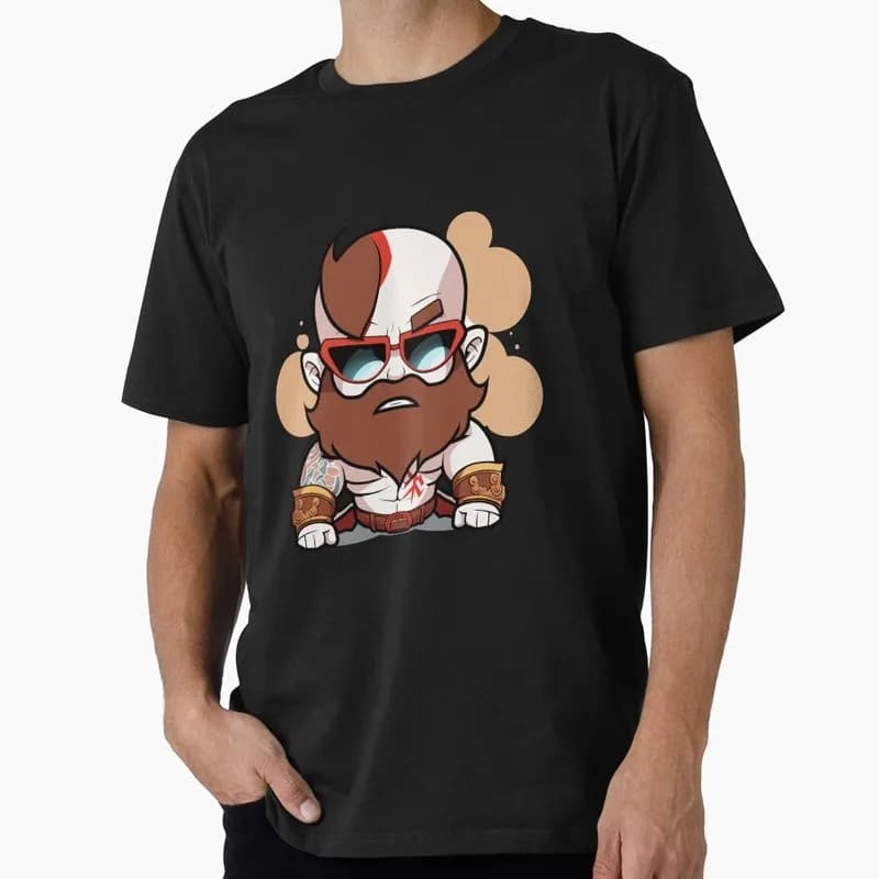God of War Kratos T Shirt 0911 Men's Gaming Graphic Tee Spartan Warrior Ragnarok Streetwear Short Sleeve Unisex Gamer Gift Tops