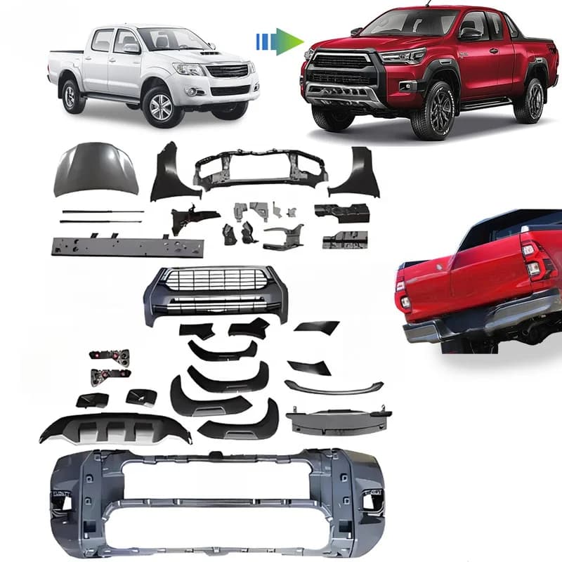 High Quality Facelift Body Kit For Vigo 2004-2015 Upgrade To 2021 Rocco Pickup Parts