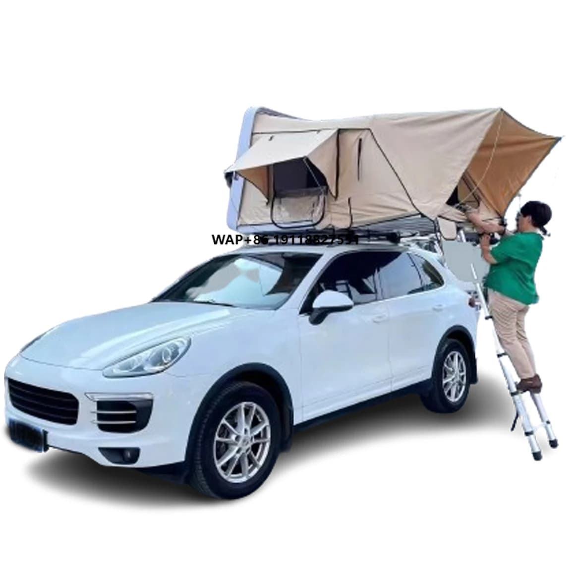High Quality Wholesale ABS Flip over Roof Top Tent Side Hard Shell Folding Rooftop Transparent Roof Fits Tacoma F150 Models