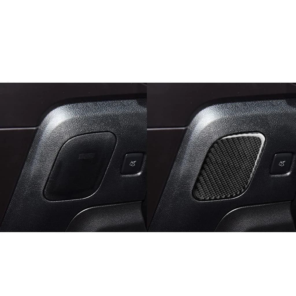 For Ford Mustang 2015-2020 Car Main Driver Storage Box Trim Real Soft Carbon Fiber Interior Accessories Decoration Stickers
