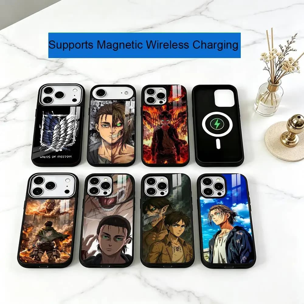 Attack On Titan E-Eren J-Jaeger Phone Case For iPhone17,16,15,14,13,12,11 Plus,Pro Allows magnetic wireless charging